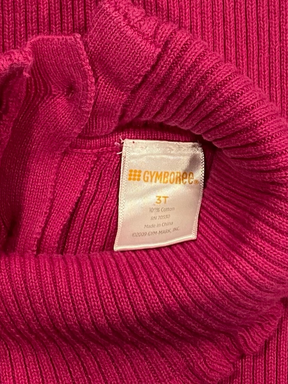 Gymboree Girls Vintage Very Berry Ribbed Ruffled Turtleneck Sweater Size 3T - Picture 4 of 9
